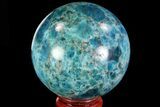 Bright Blue Apatite Sphere - Madagascar #83376-1
